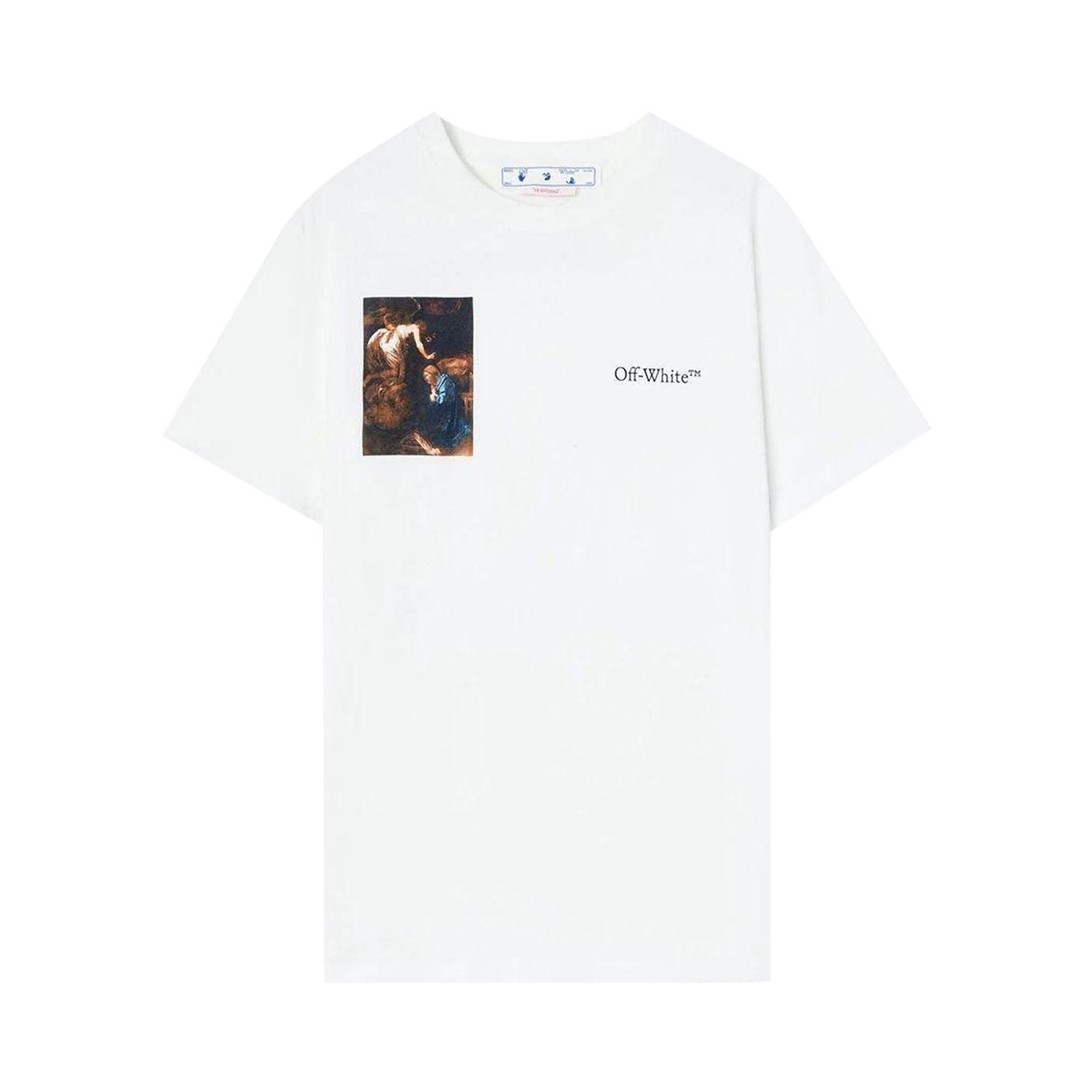 Off-White Caravaggio Lute Slim Tee 'White/Black' | Men's Size XS
