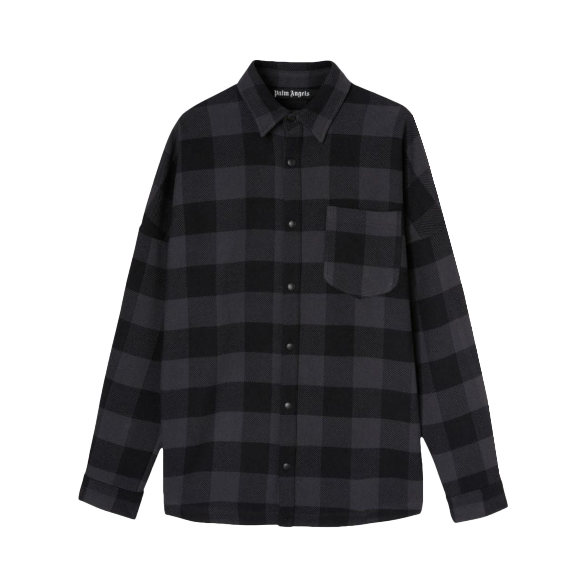 Palm Angels Classic Logo Overshirt  'Black/White' | Men's Size L