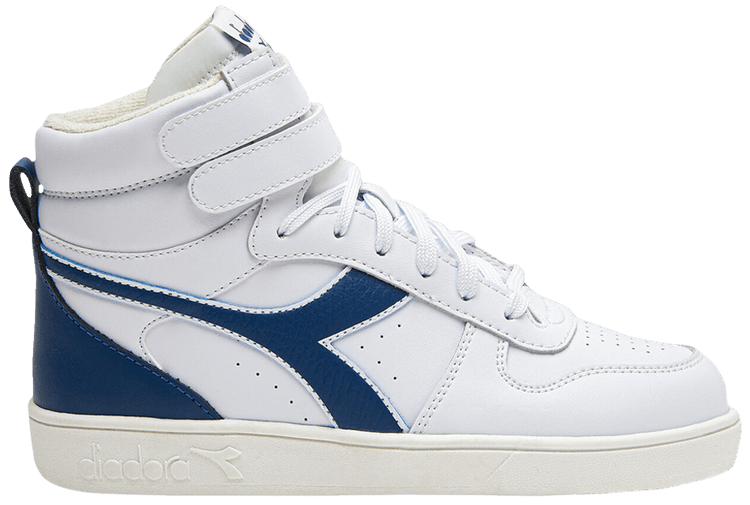 Diadora Magic Basket Mid Big Kid White Poseidon