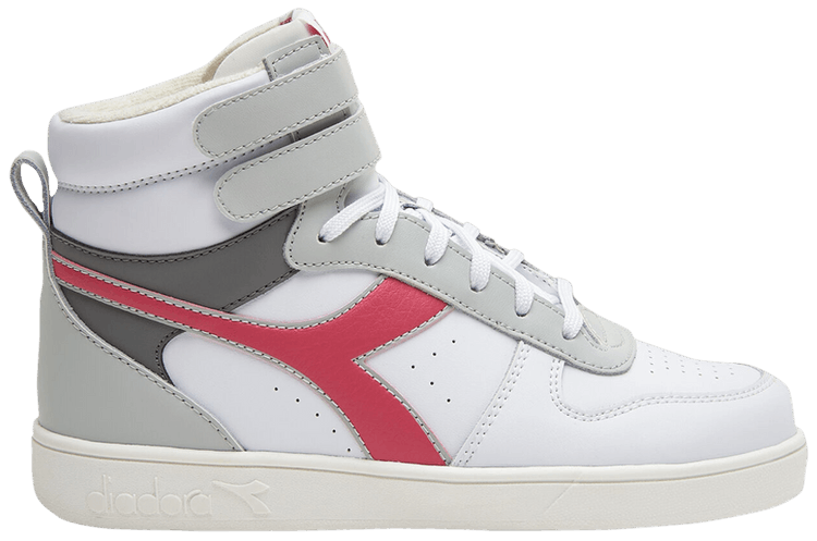 Diadora Magic Basket Mid Big Kid White Raspberry Sorbet