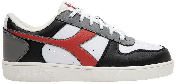 Diadora Magic Basket Low Big Kid White Aurora Red