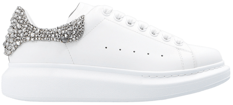 Alexander McQueen, White and black crystal classic sneakers