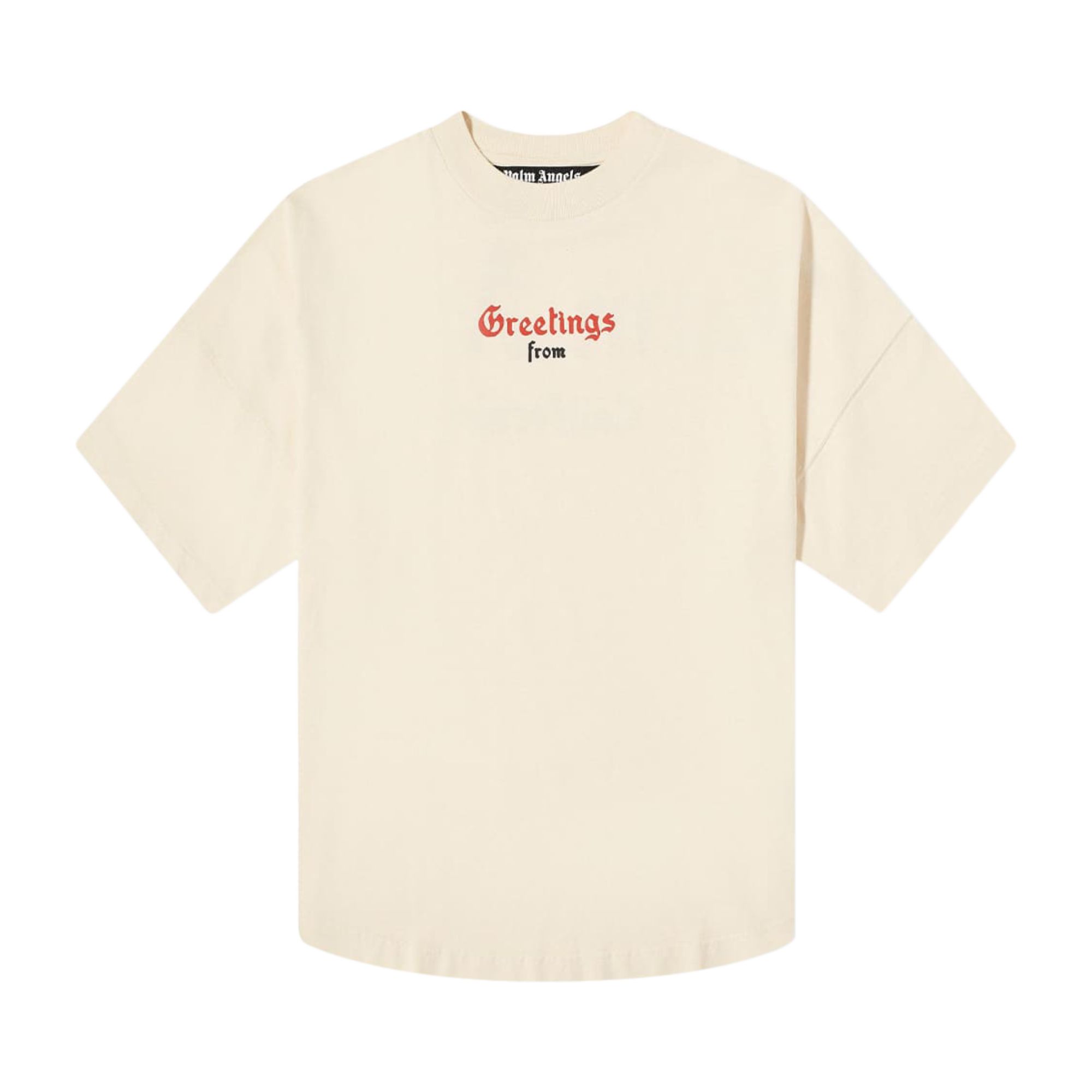 Palm Angels California Logo Over Tee 'Off White/Red' | Men's Size 2XL