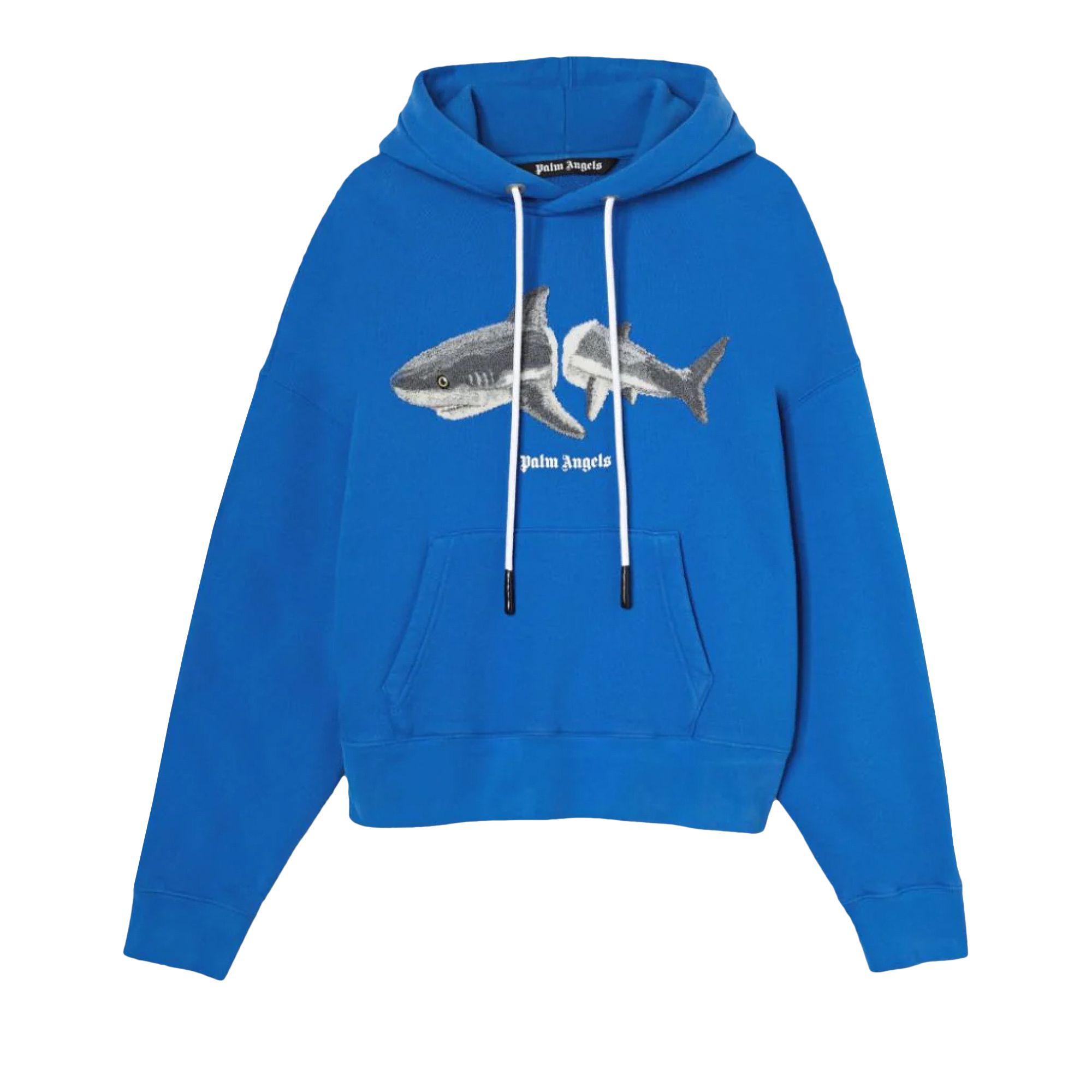 Palm Angels Shark Hoodie 'Blue/Grey' | Men's Size M