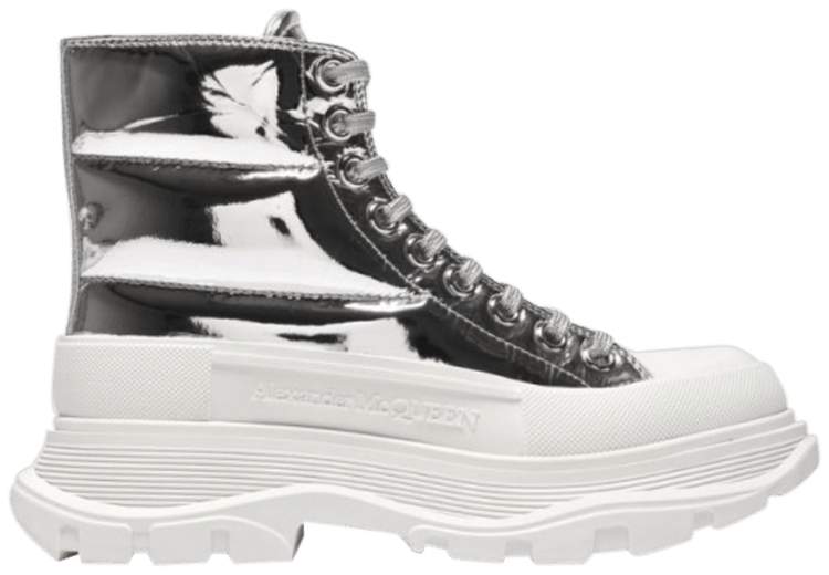Alexander McQueen Wmns Tread Slick Boot Silver
