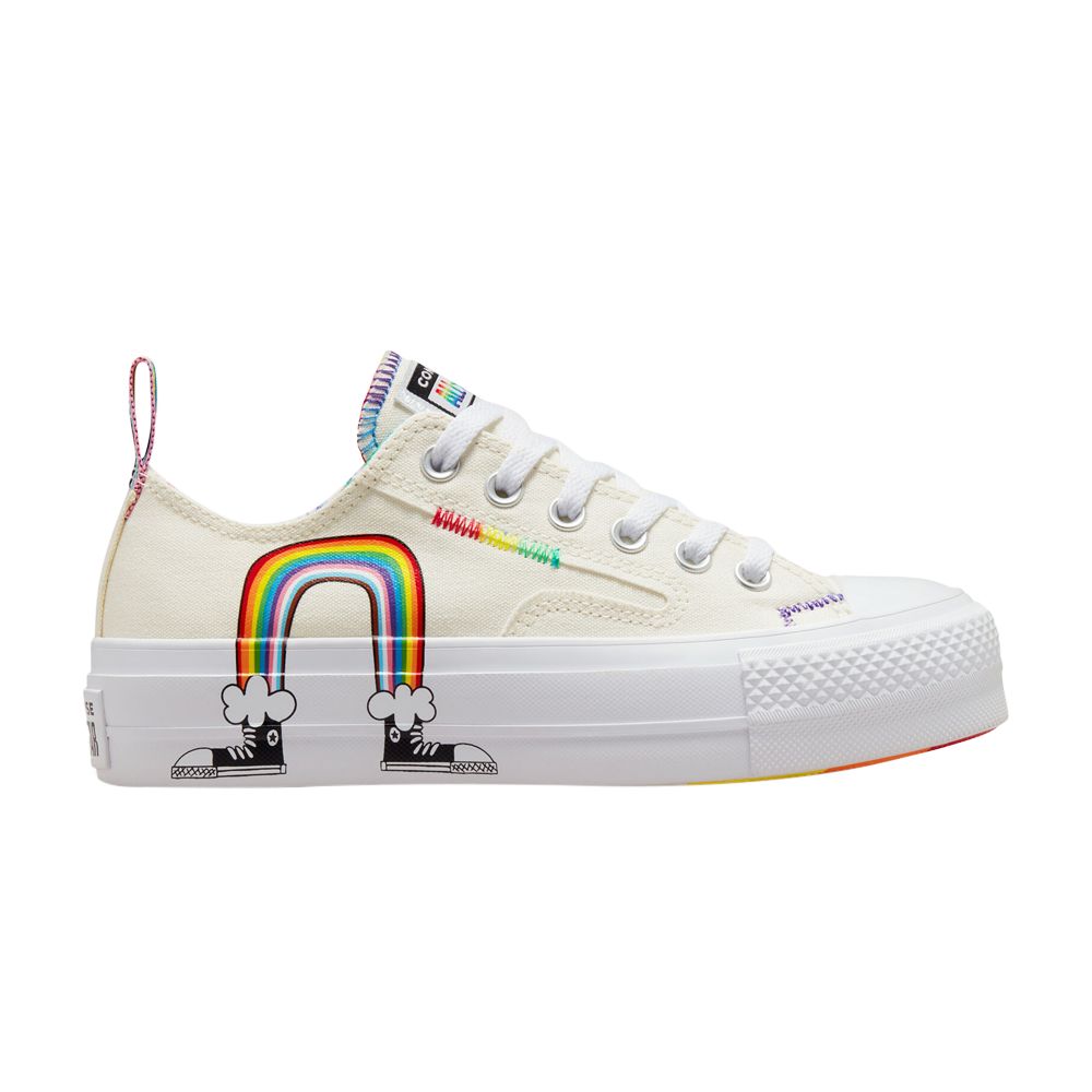 Converse Chuck Taylor All Star Lift Platform Low 'Pride' | Cream | Men's Size 10.5