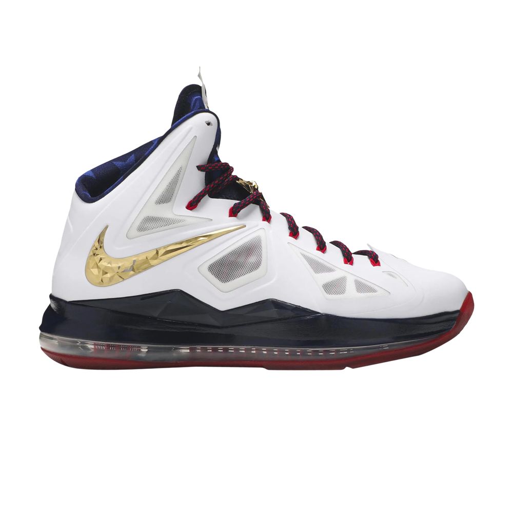Nike LeBron 10+ Sport Pack 'Gold Medal' Sample | White | Men's Size 9 - 542244-100-00