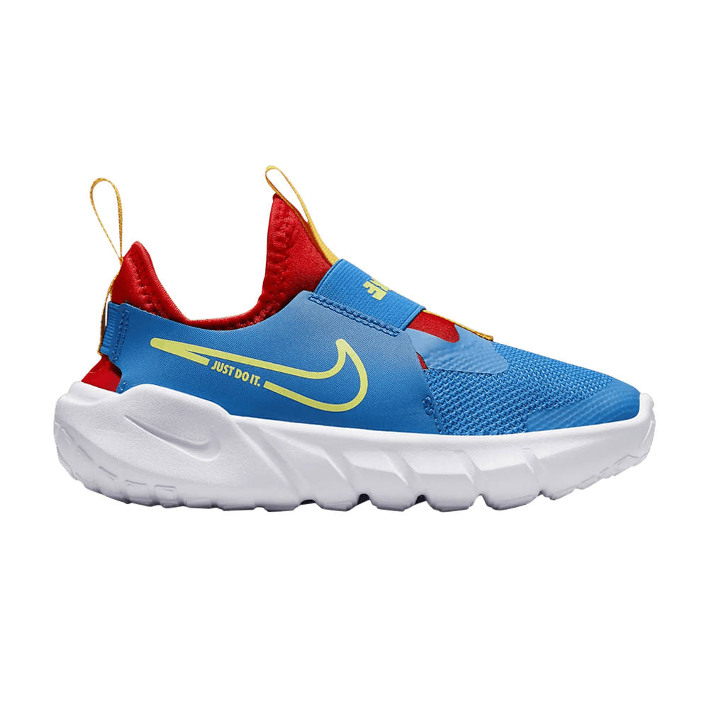 nike flex runner red white and blue
