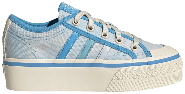 Adidas Nizza Platform J Acid Wash   Almost Blue