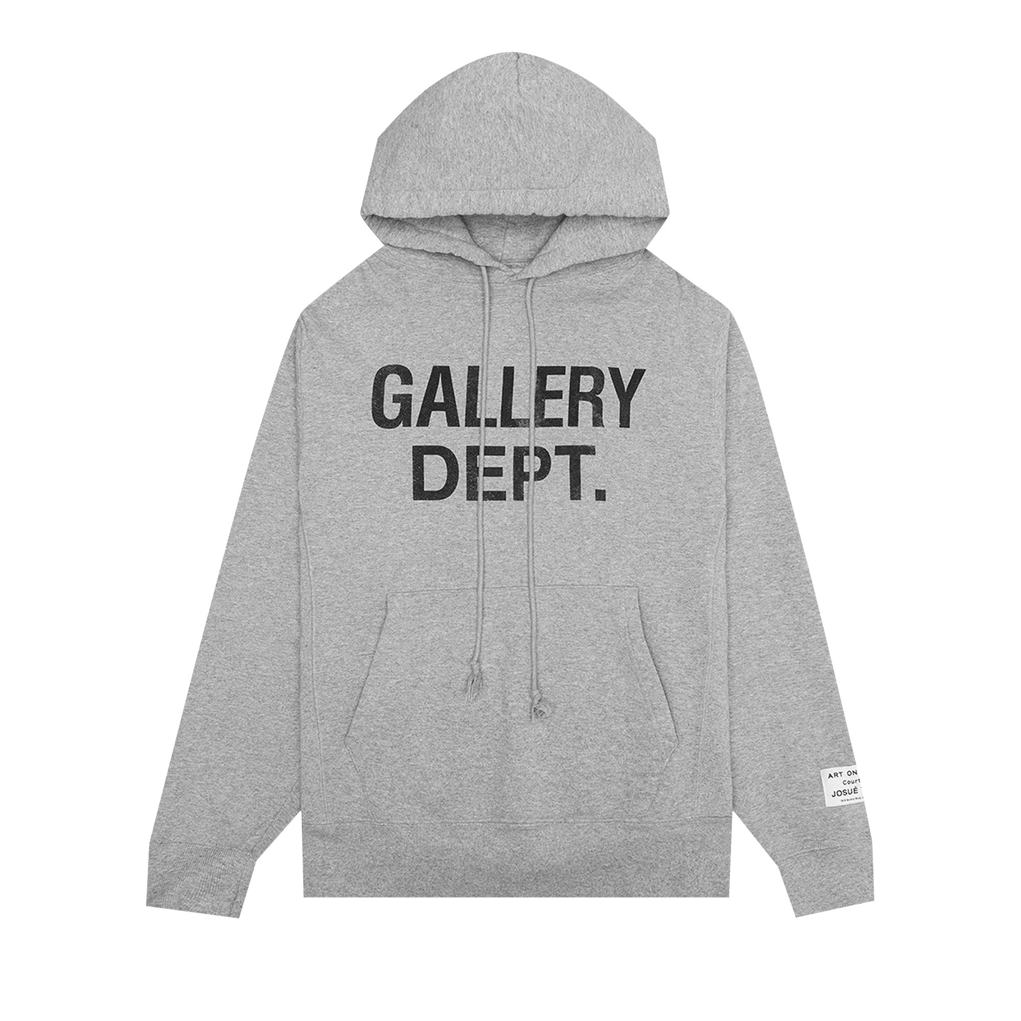 Gallery Dept. Center Logo Hoodie 'Heather Grey' | Men's Size M