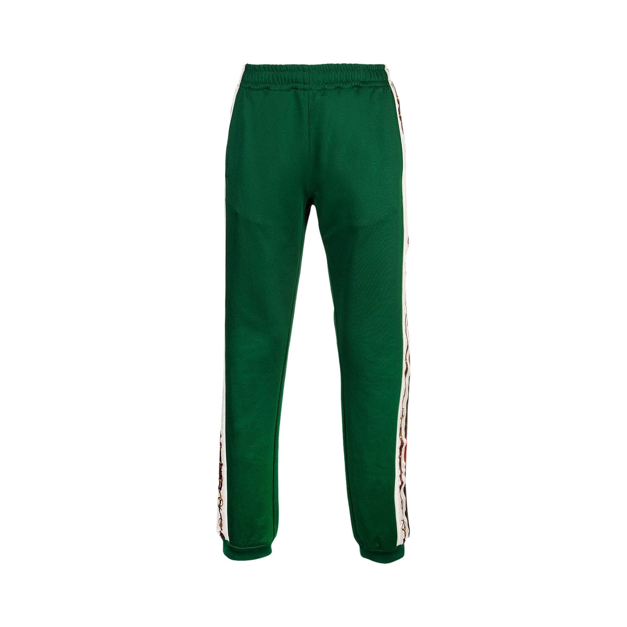 Pre-owned Gucci Printed Side Stripe Track Pant 'green' | Men's Size S