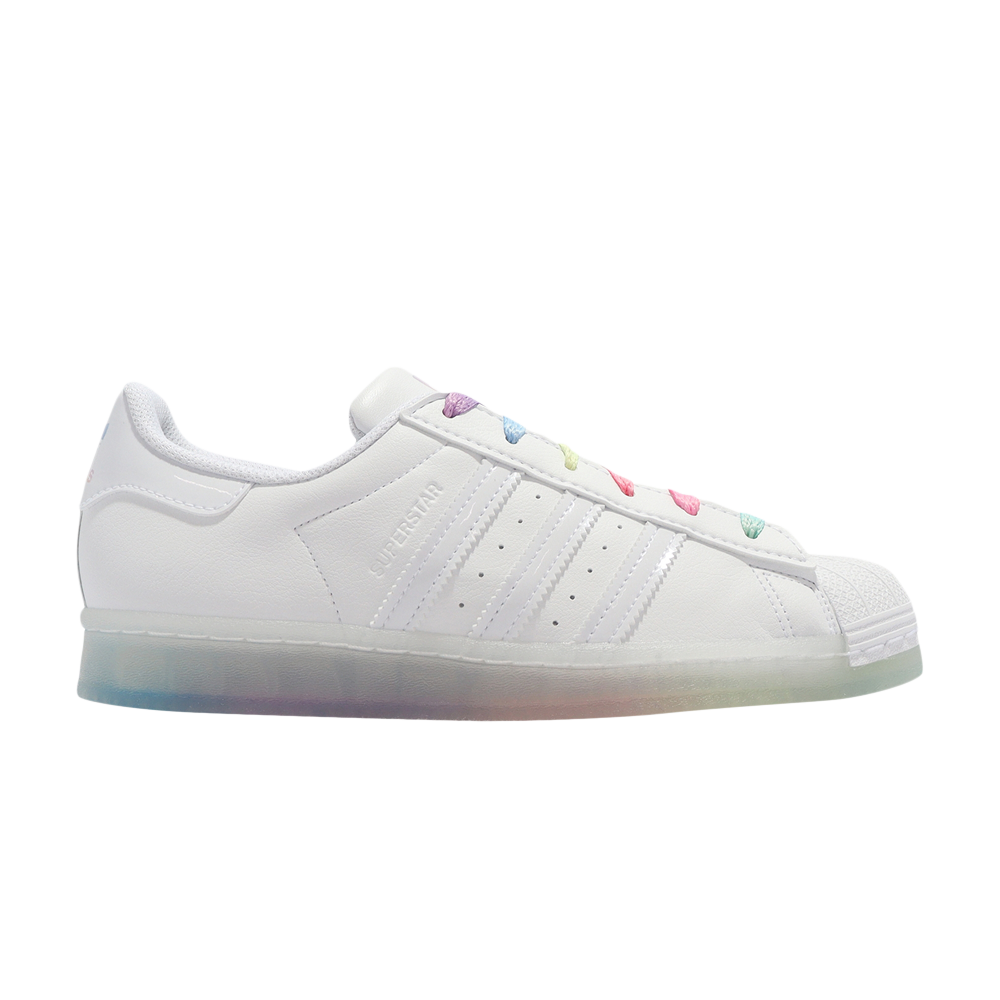 Pre-owned Adidas Originals Superstar 'white Rainbow Sole'