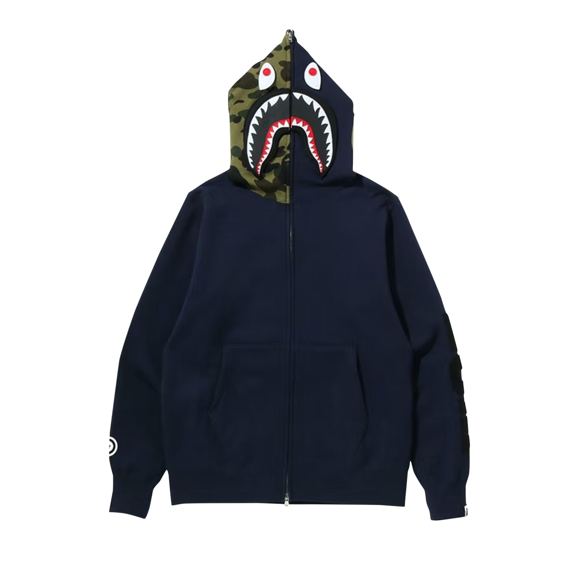 BAPE Detatchable Shark Full Zip Hoodie 'Navy' | Blue | Men's Size M