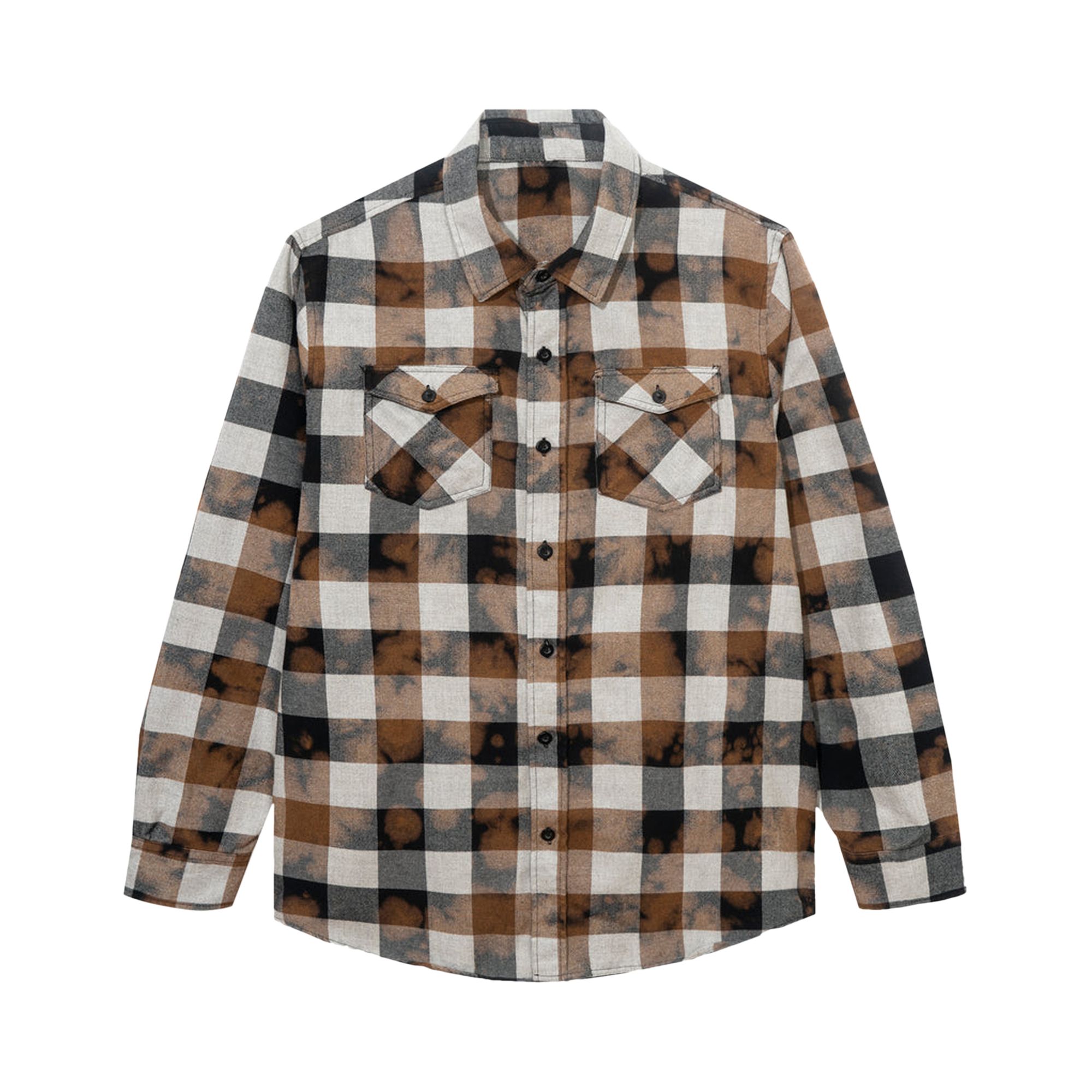 Anti Social Social Club Dialtone Tie Dye Flannel 'Black' | Men's Size S