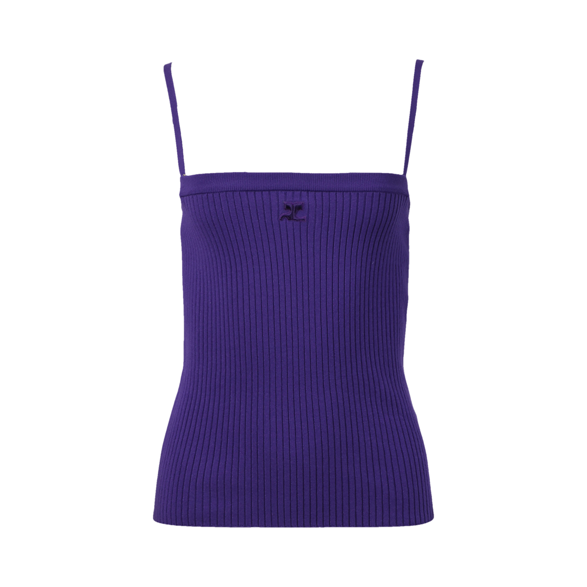 Pre-owned Courrèges Rib Knit Tank Top 'ultra Violet' In Purple