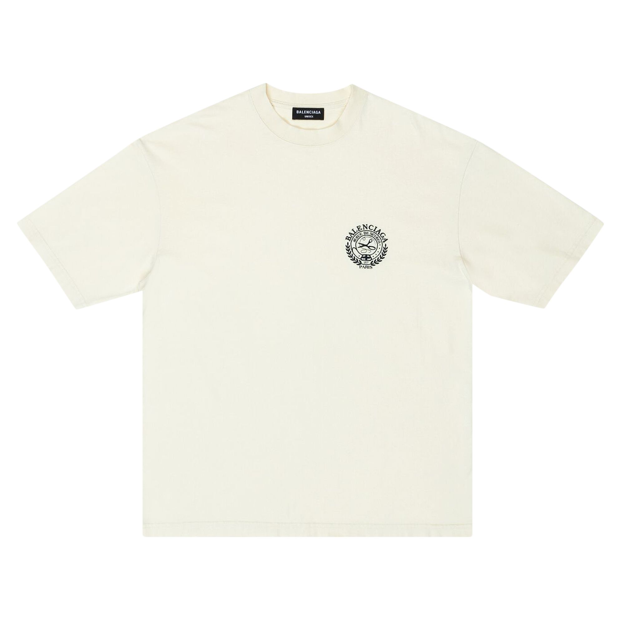 Balenciaga T-Shirt 'Cream/Black' | Men's Size XL