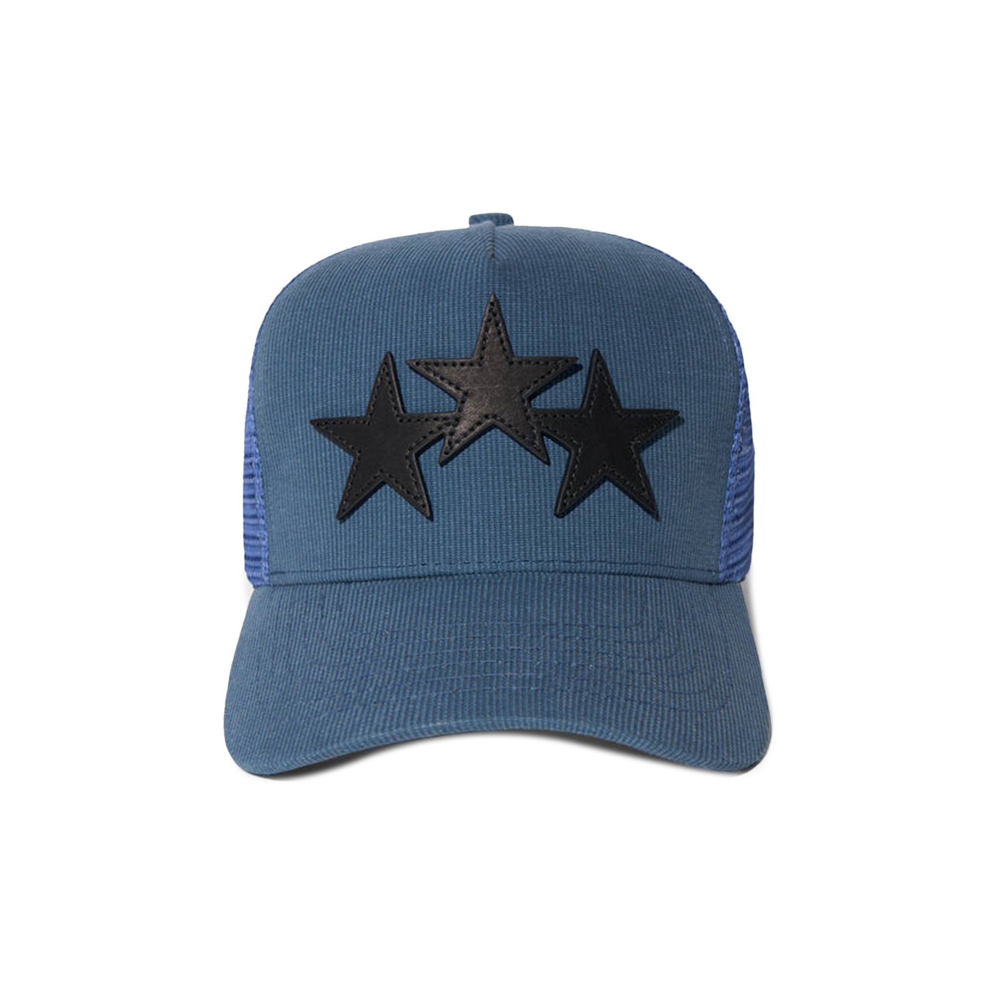 Pre-owned Amiri 3 Star Trucker Hat 'pond Blue/black'