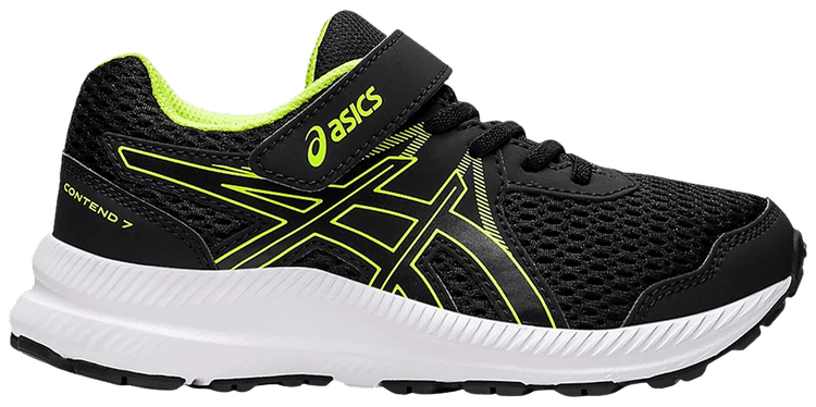 Asics Contend 7 PS Black Hazard Green