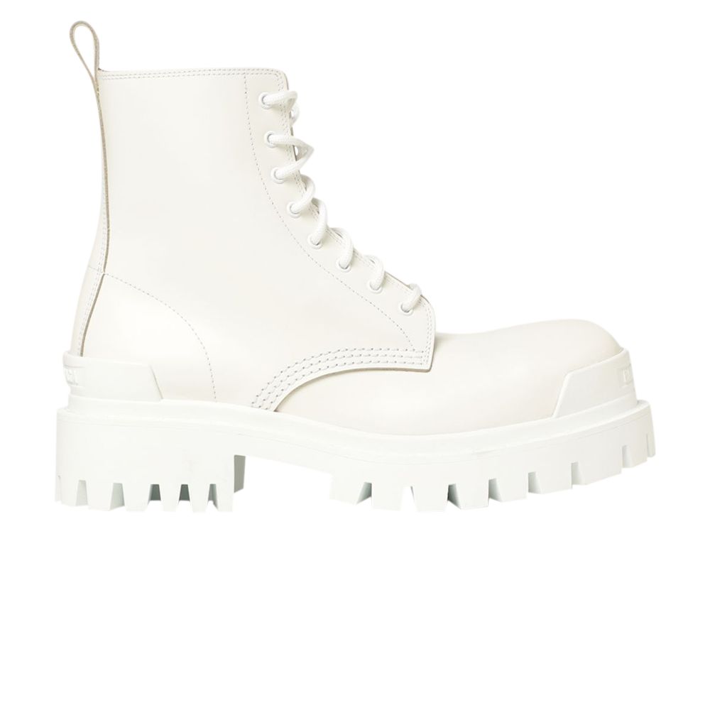 Pre-owned Balenciaga Wmns Strike Lace-up Boot 'white' | Women's Size 36
