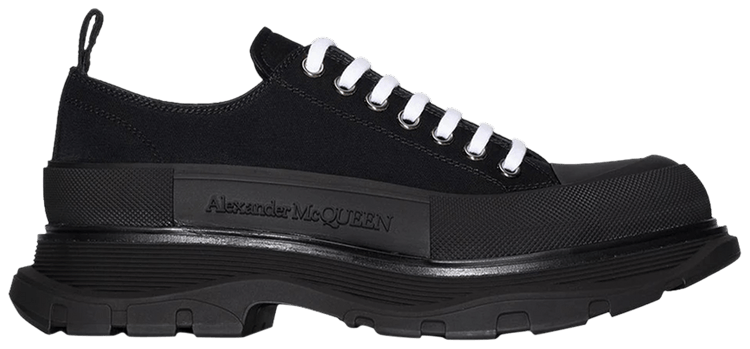 スニーカー ALEXANDER MCQUEEN Men Sneakers 705660 W4AAQ1070 Black Buy Alexander McQueen Tread Slick Lace Up 'Triple Black