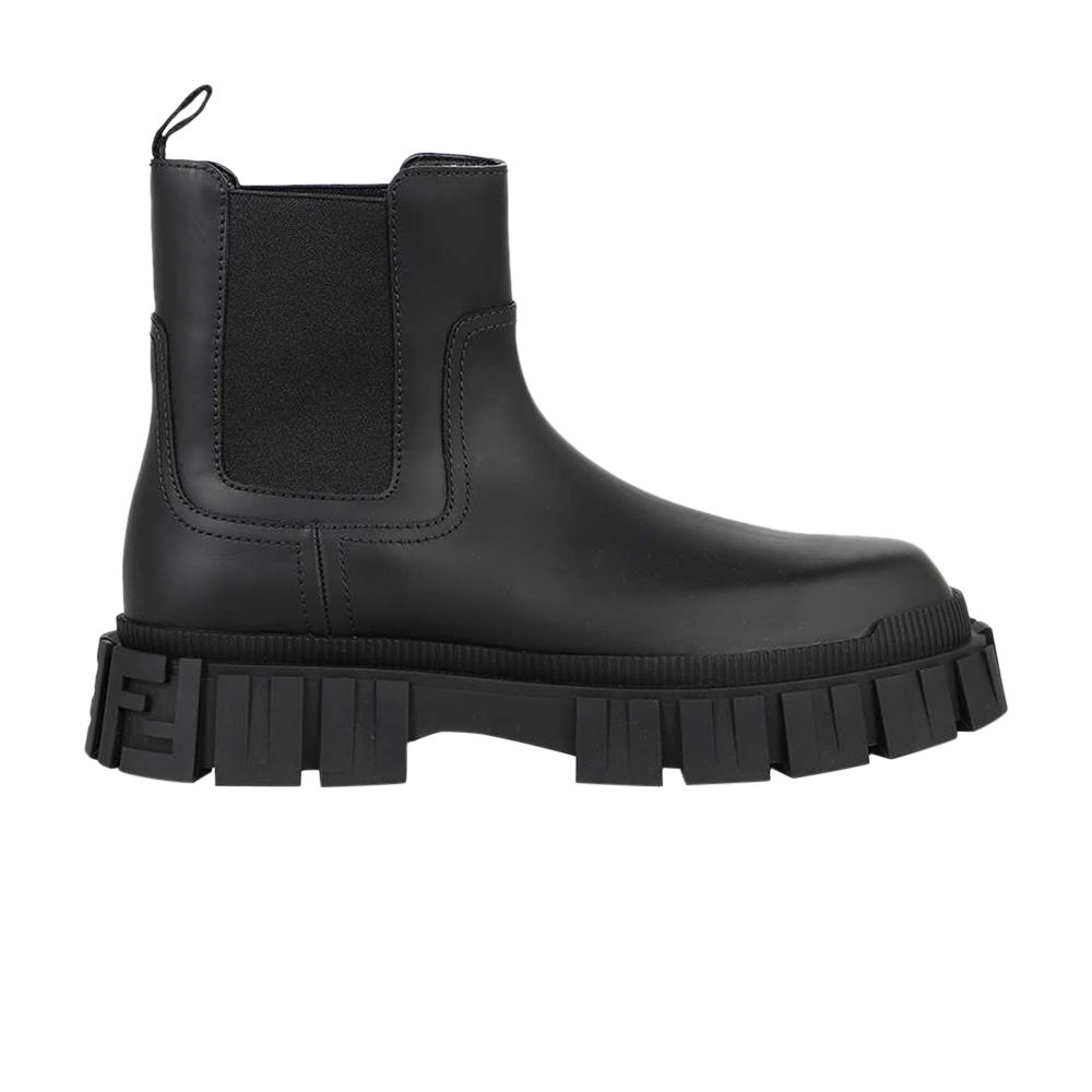 Pre-owned Fendi Leather Ankle Boot 'black'