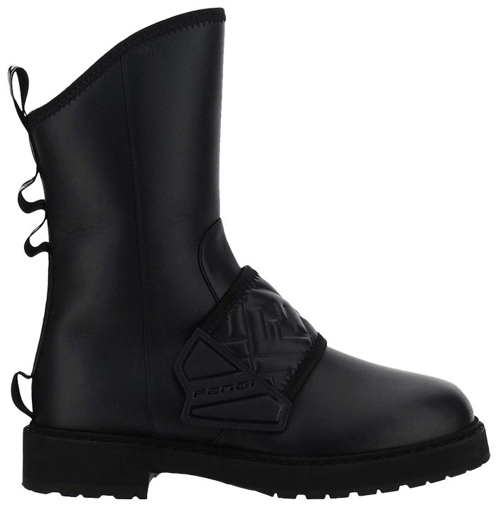 Fendi Wmns Leather Biker Boot Black