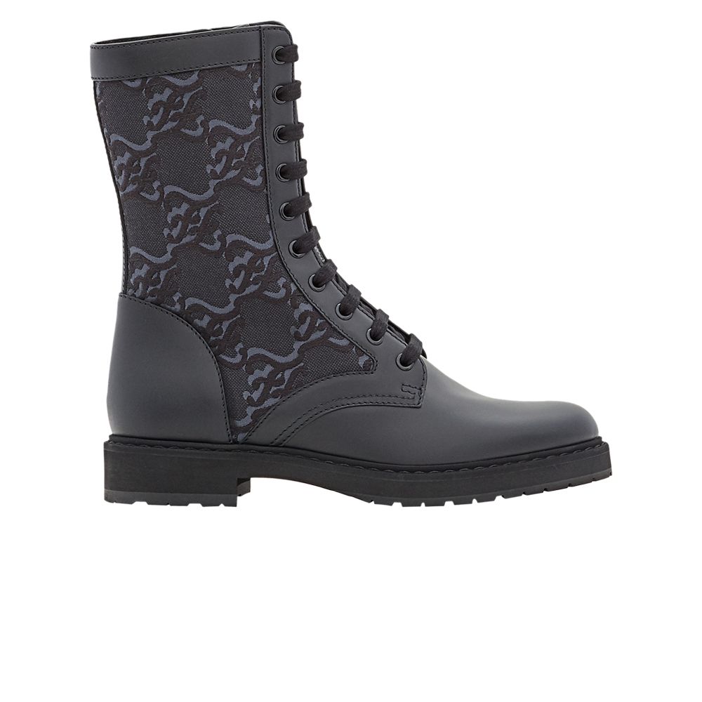 Pre-owned Fendi Wmns Leather Biker Boot 'black'