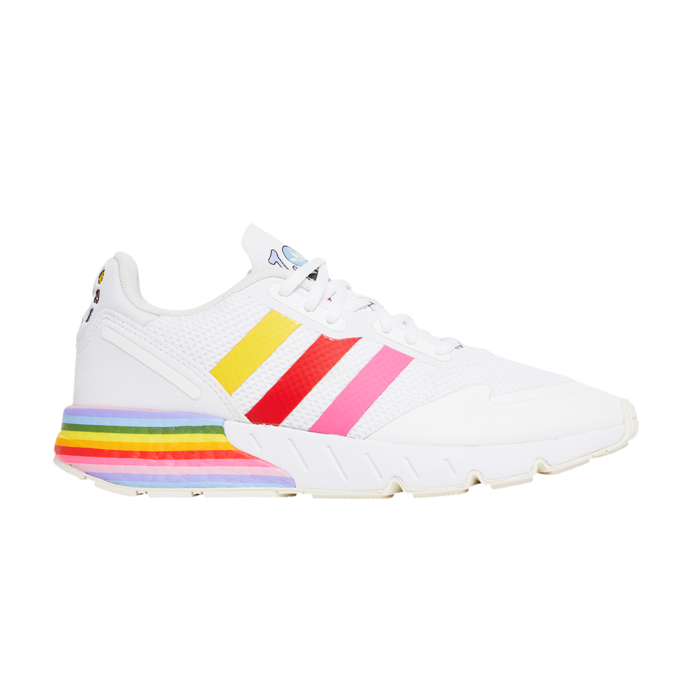 Pre-owned Adidas Originals Zx 1k Boost 'pride' In White