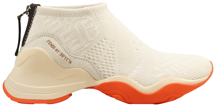 Fendi Wmns FFluid Jacquard Sneaker White Orange