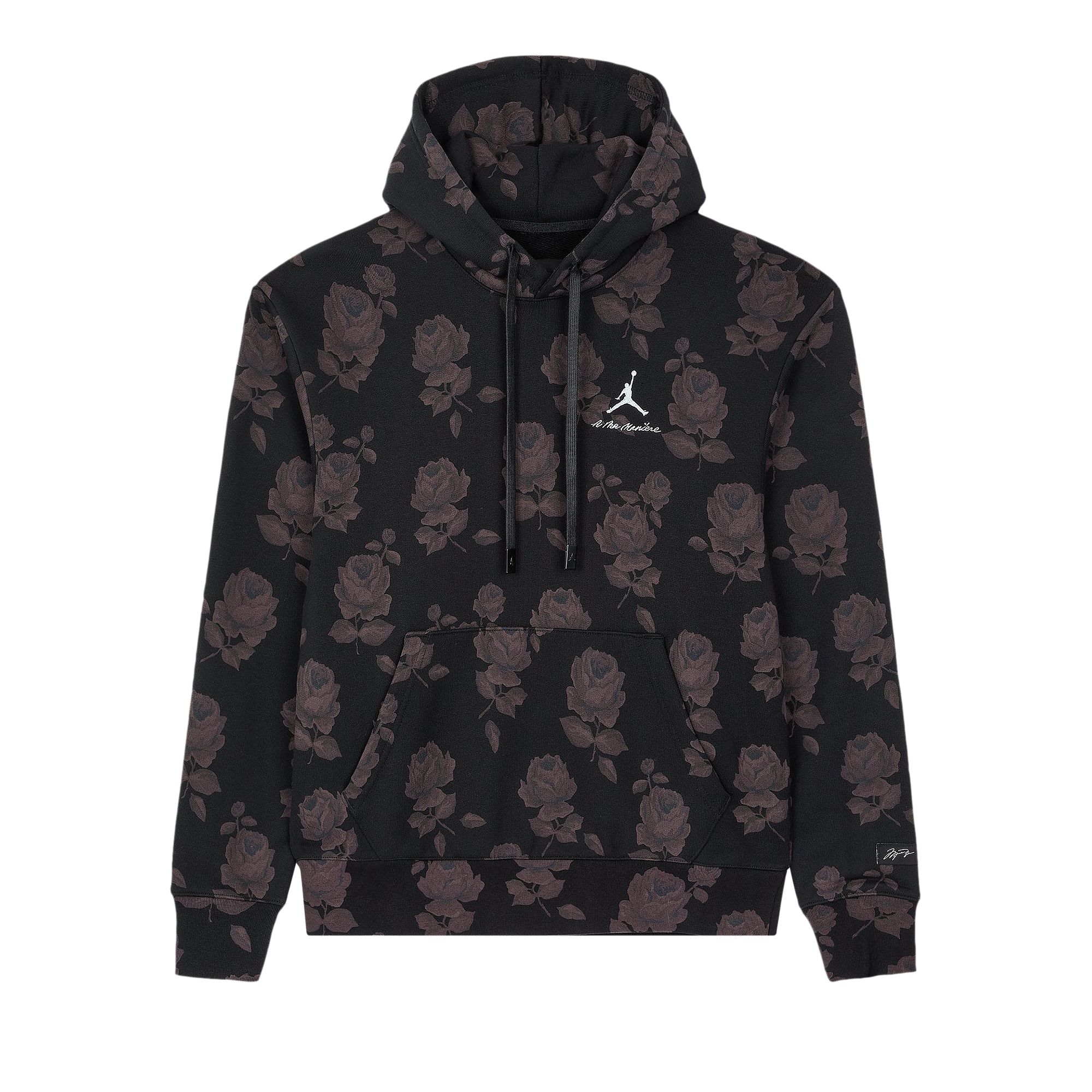 Air Jordan x A Ma Manière All Over Print Fleece Hoodie 'Black/Medium Ash' | Men's Size L