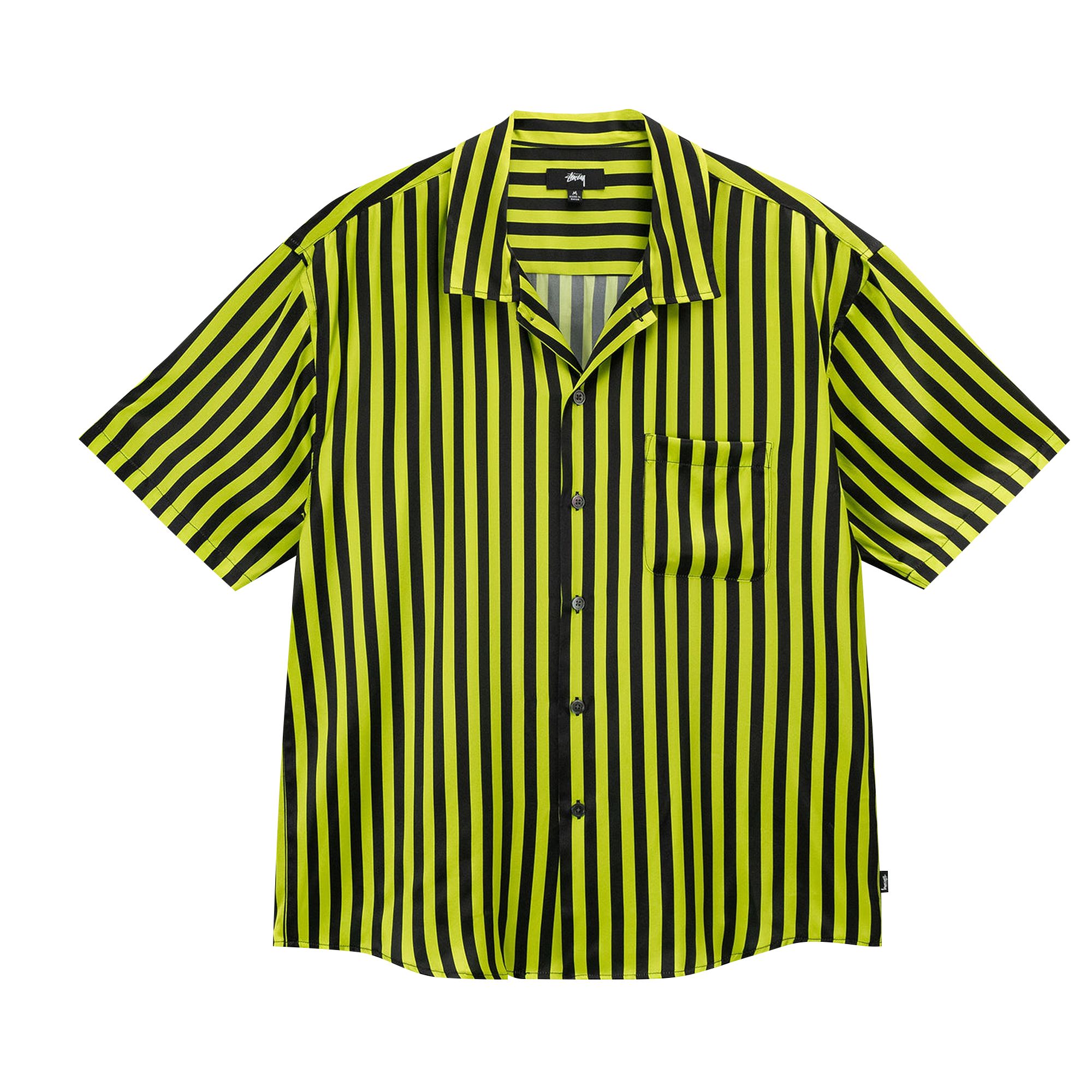 Stussy Striped Silk Shirt 'Black' | Multi-Color | Men's Size XL