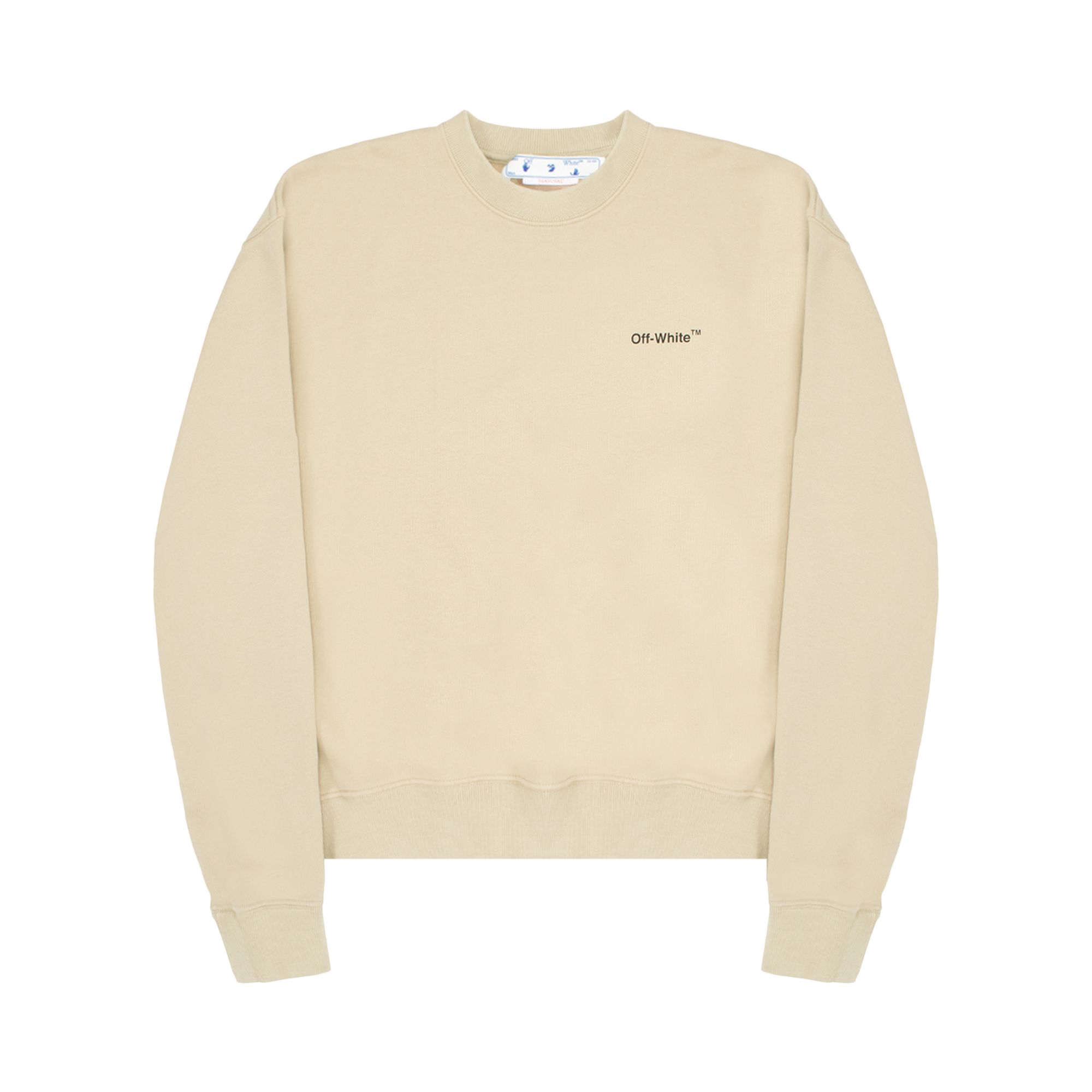 Off-White Caravag Arrow Over Crewneck 'Dark Sand/Black' | Tan | Men's Size S