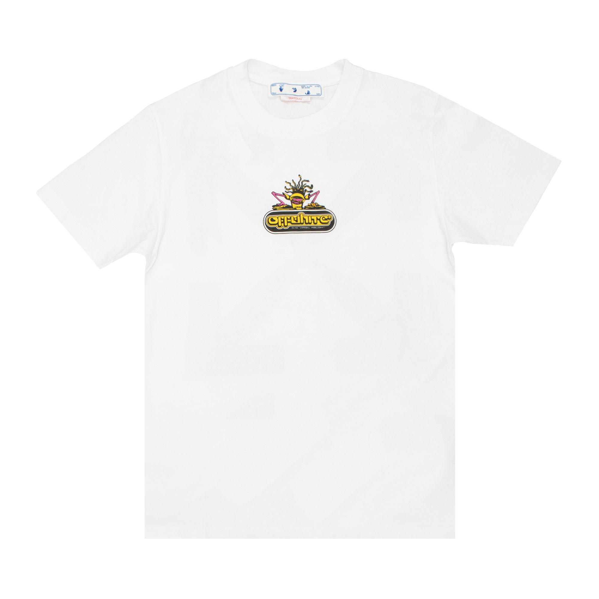 Pre-owned Off-white 90s Dj Slim Short-sleeve Tee 'white/fuchsia' | Men's Size Xxl
