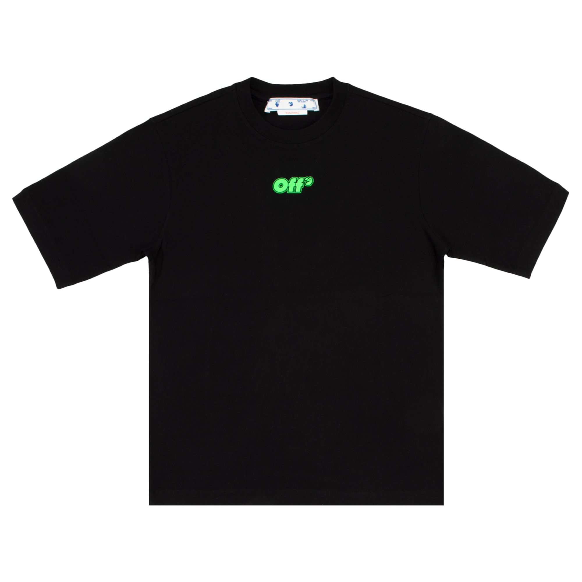 Off-White Rave Flyer Skate Short-Sleeve Tee 'Black/Green Fluo' | Men's Size XS