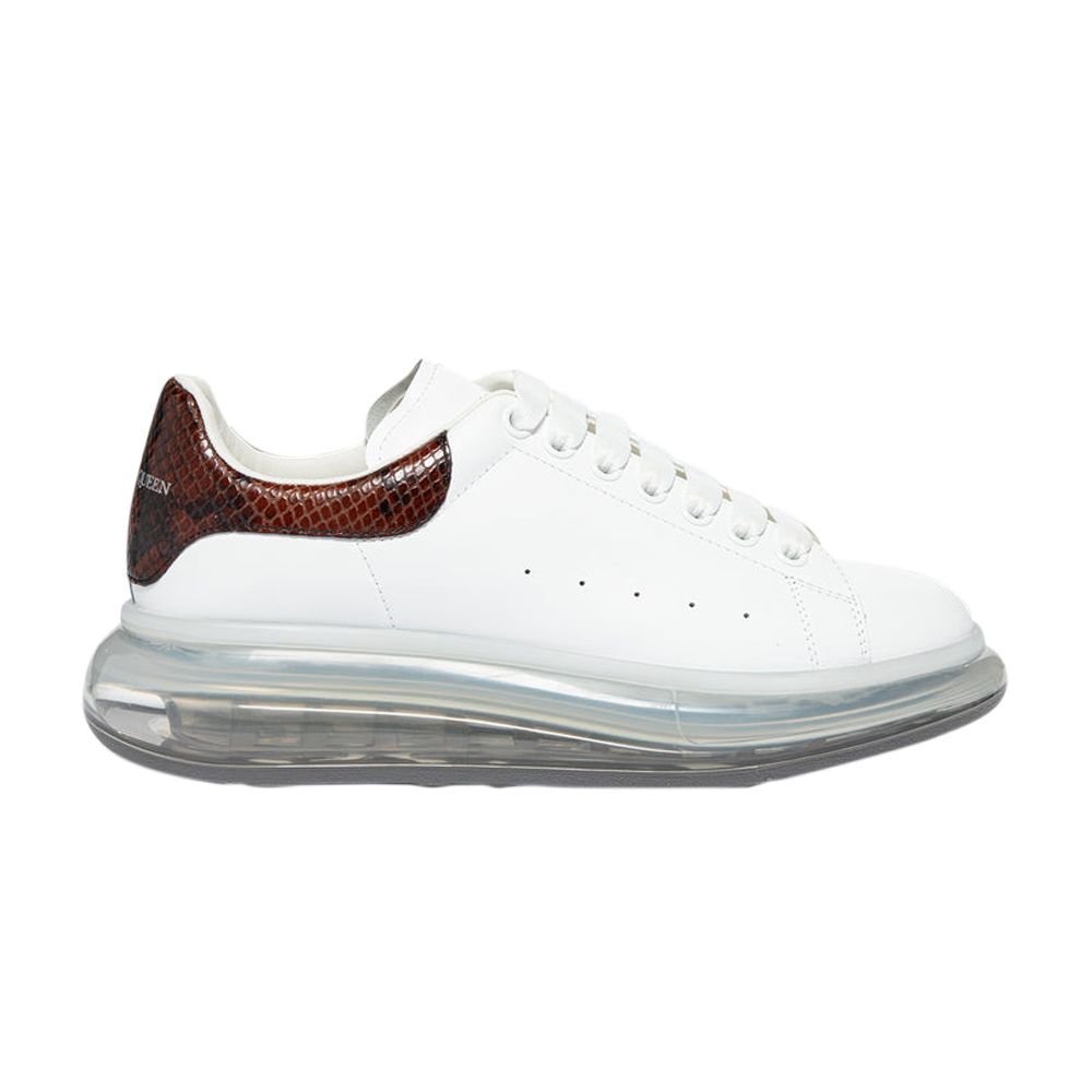 Pre-owned Alexander Mcqueen Oversized Sneaker 'transparent Sole - Walnut Snakeskin' | White