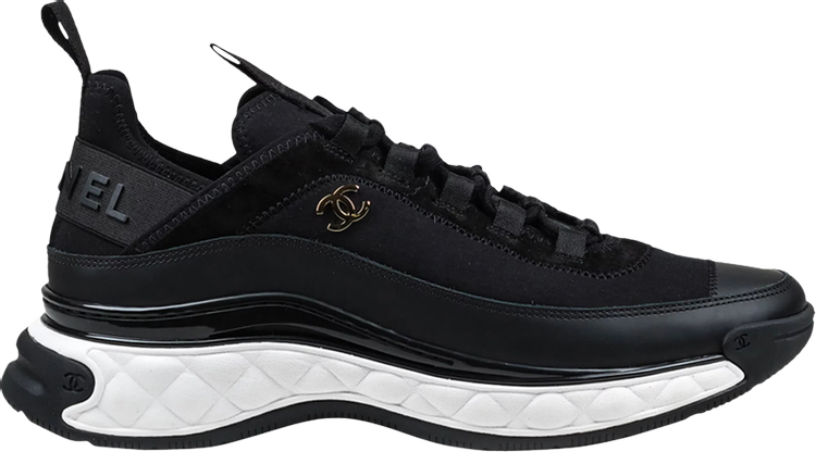 Buy Chanel Velvet Calfskin & Mixed Fibers Sneaker 'Black' - G35618 Y53646  94305