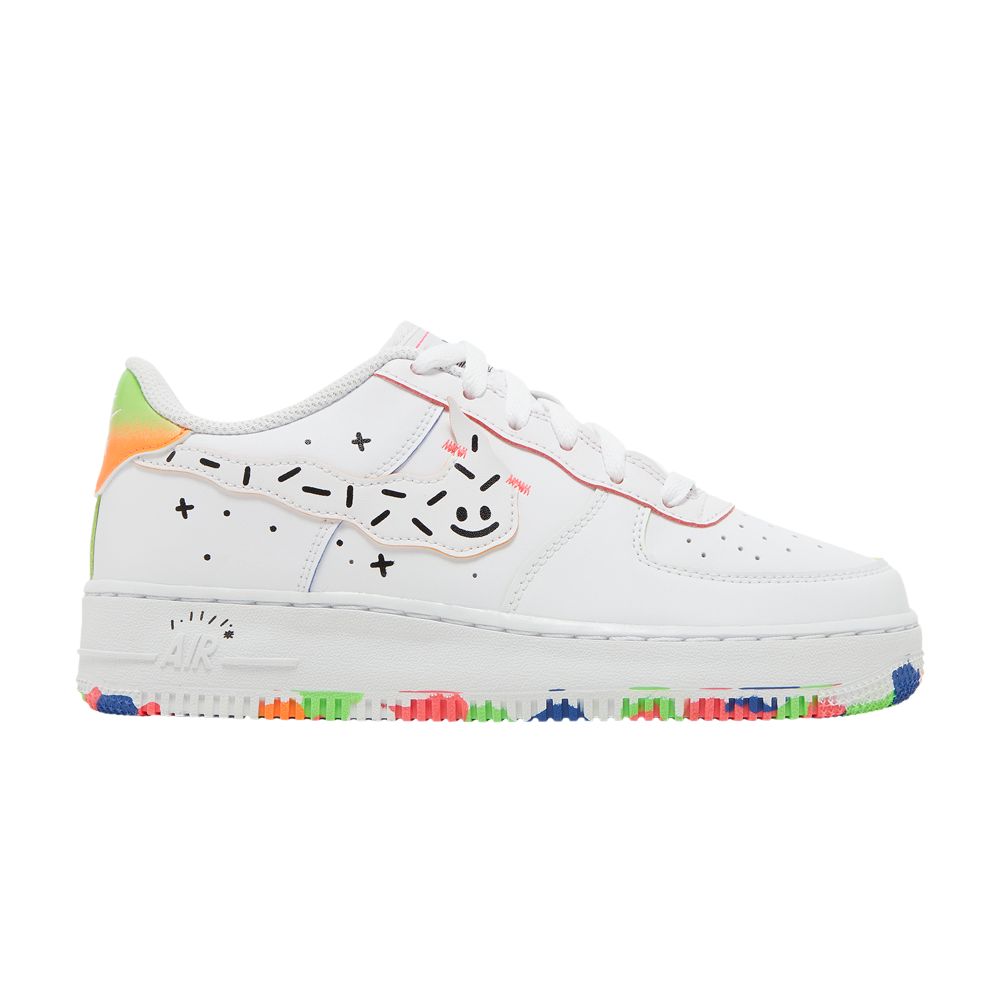 Pre-owned Nike Air Force 1 Lv8 Gs 'drawing' | White | Kid's Size 7