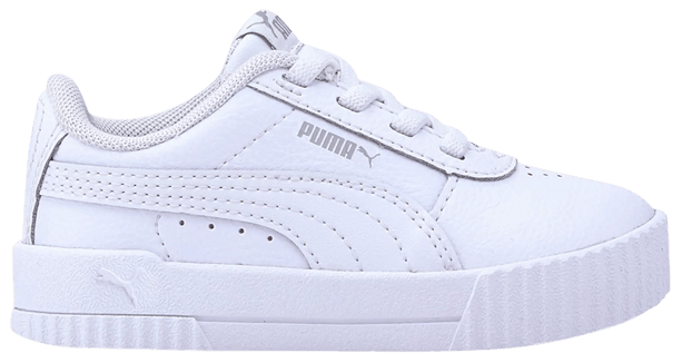 Puma Carina Leather Infant White Grey Violet