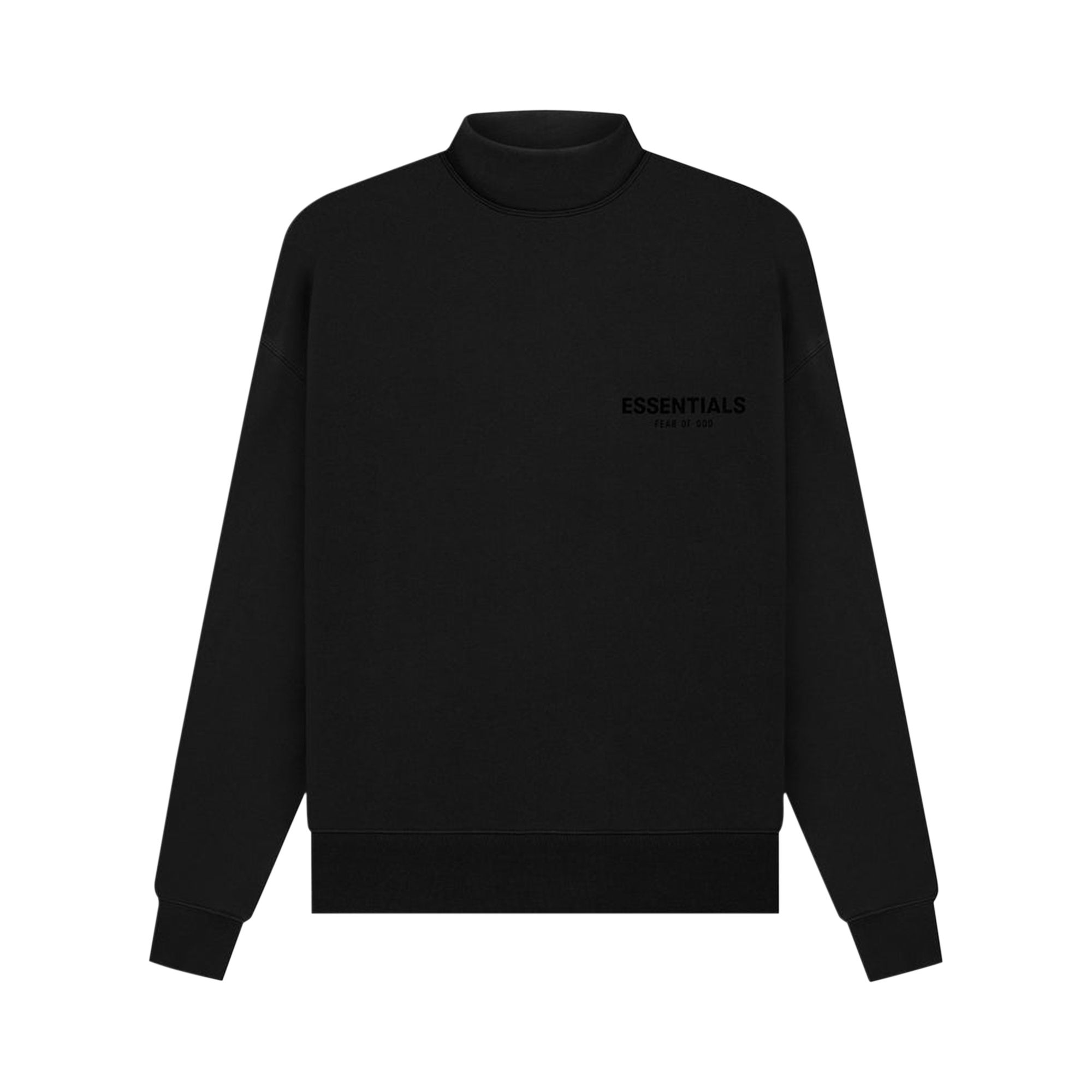 Fear of God Essentials Mockneck 'Stretch Limo' | Black | Men's Size S