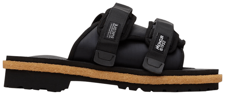 Suicoke x Moncler Moto Mountain Slide Black