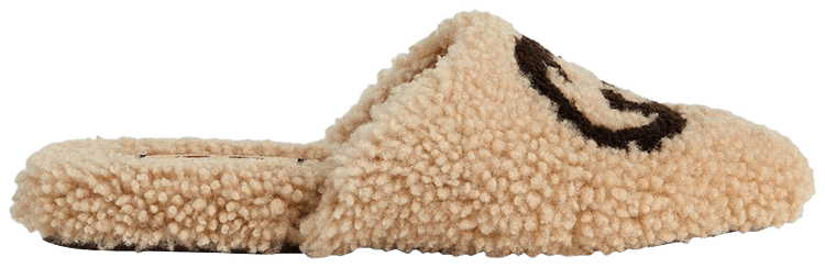 Gucci Wmns Faux Shearling Slipper Butterscotch