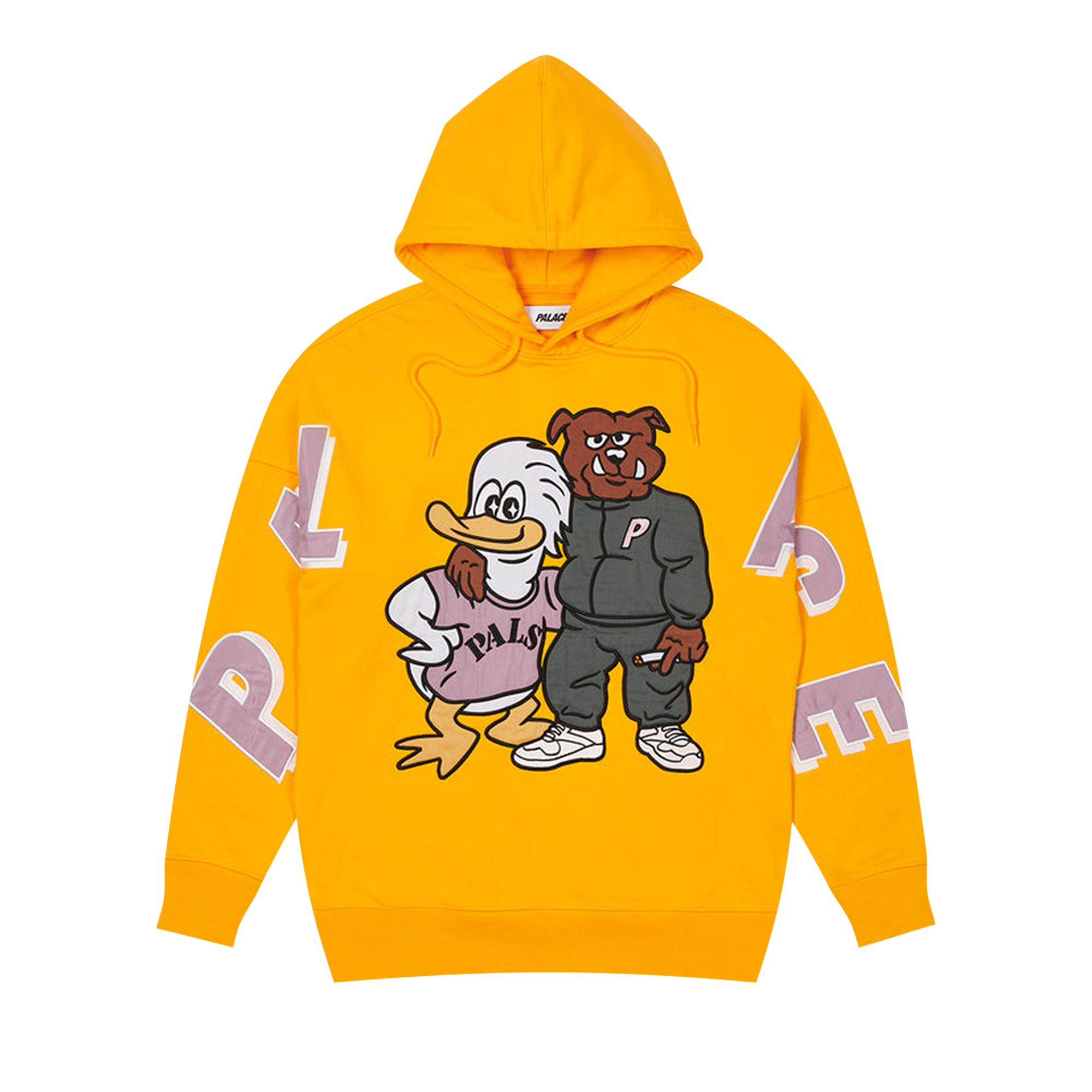 Pre-owned Palace Dog And Duck Drop Shoulder Hood 'yellow'
