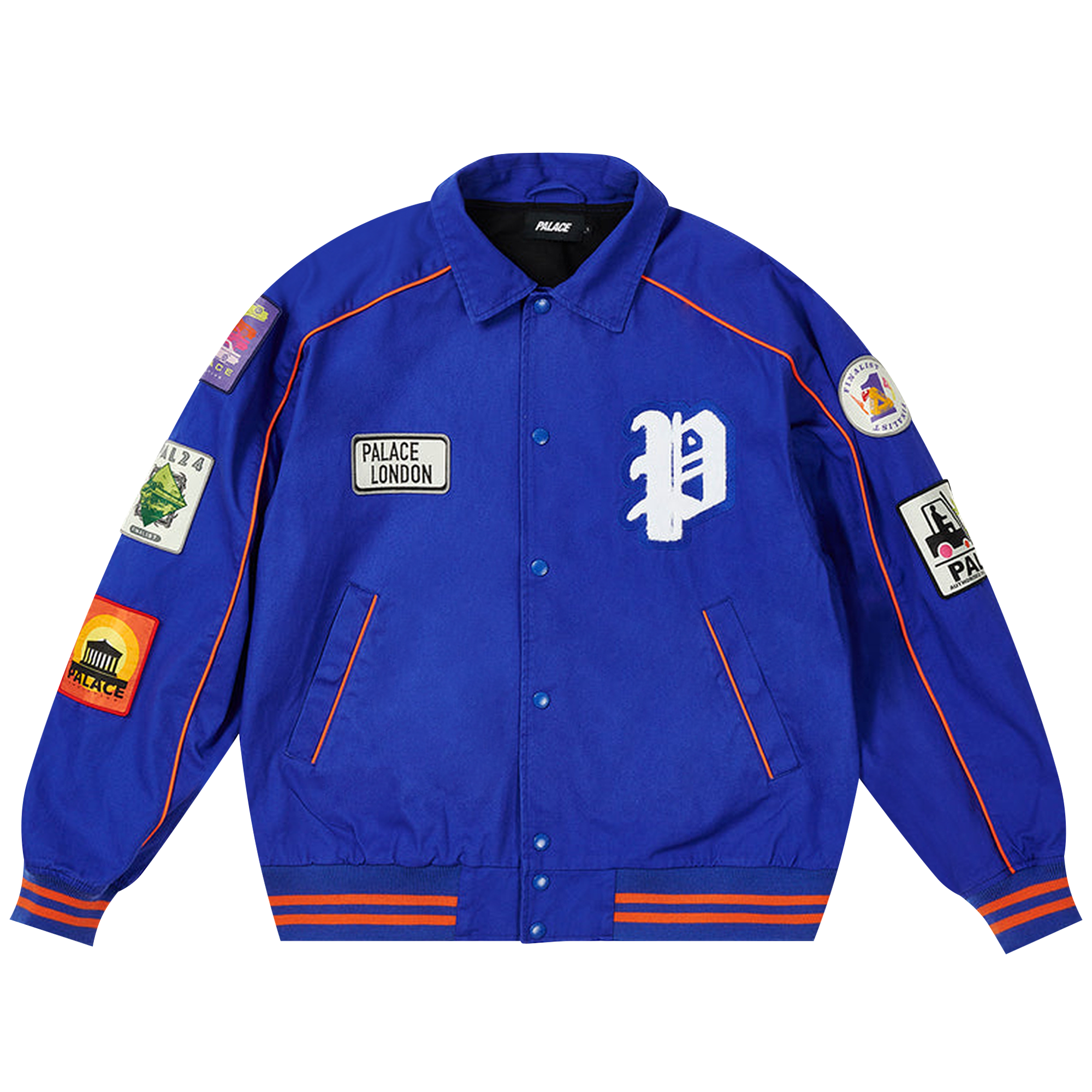 Pre-owned Palace Patches Cotton Bomber 'royal Blue'