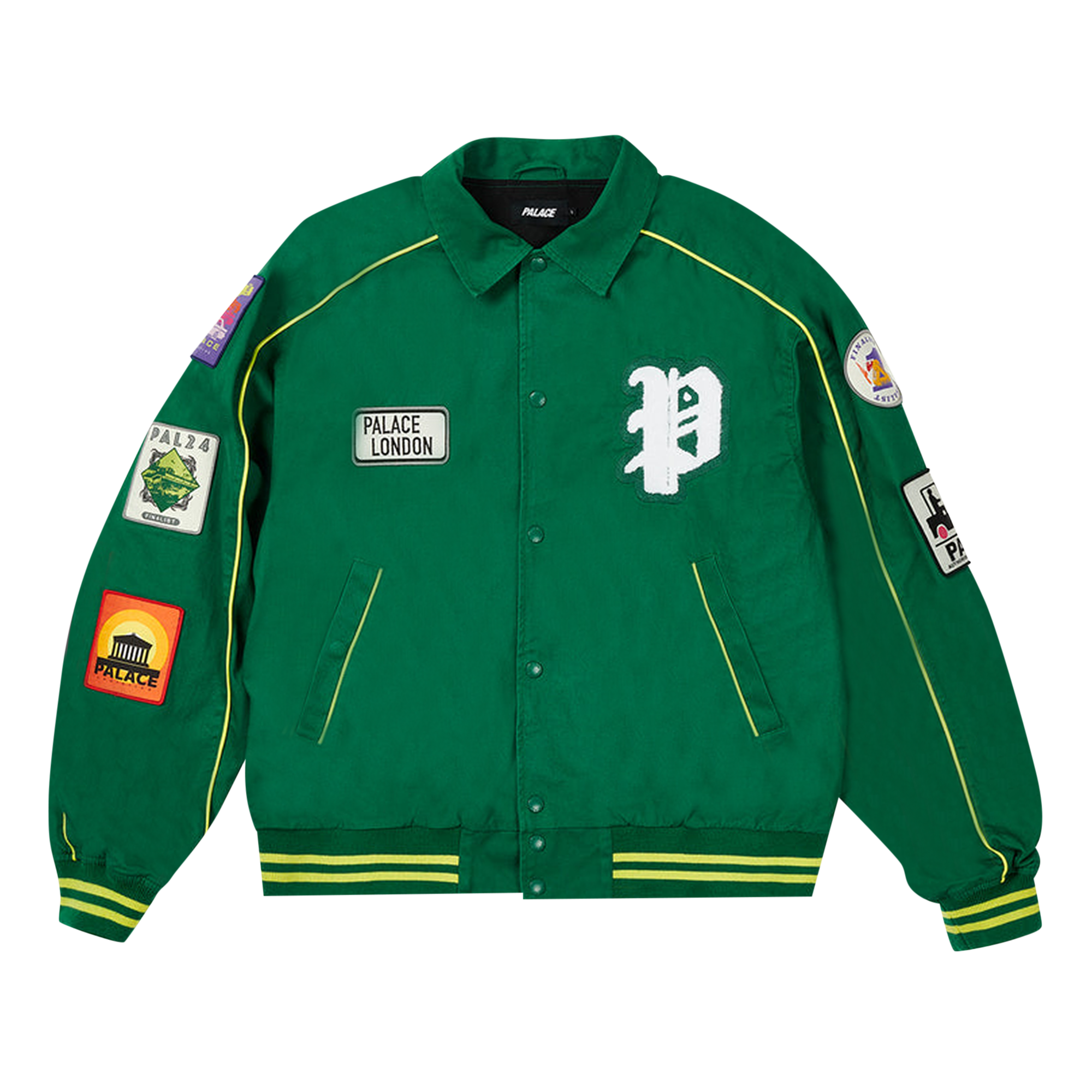 Pre-owned Palace Patches Cotton Bomber 'kelly Green'