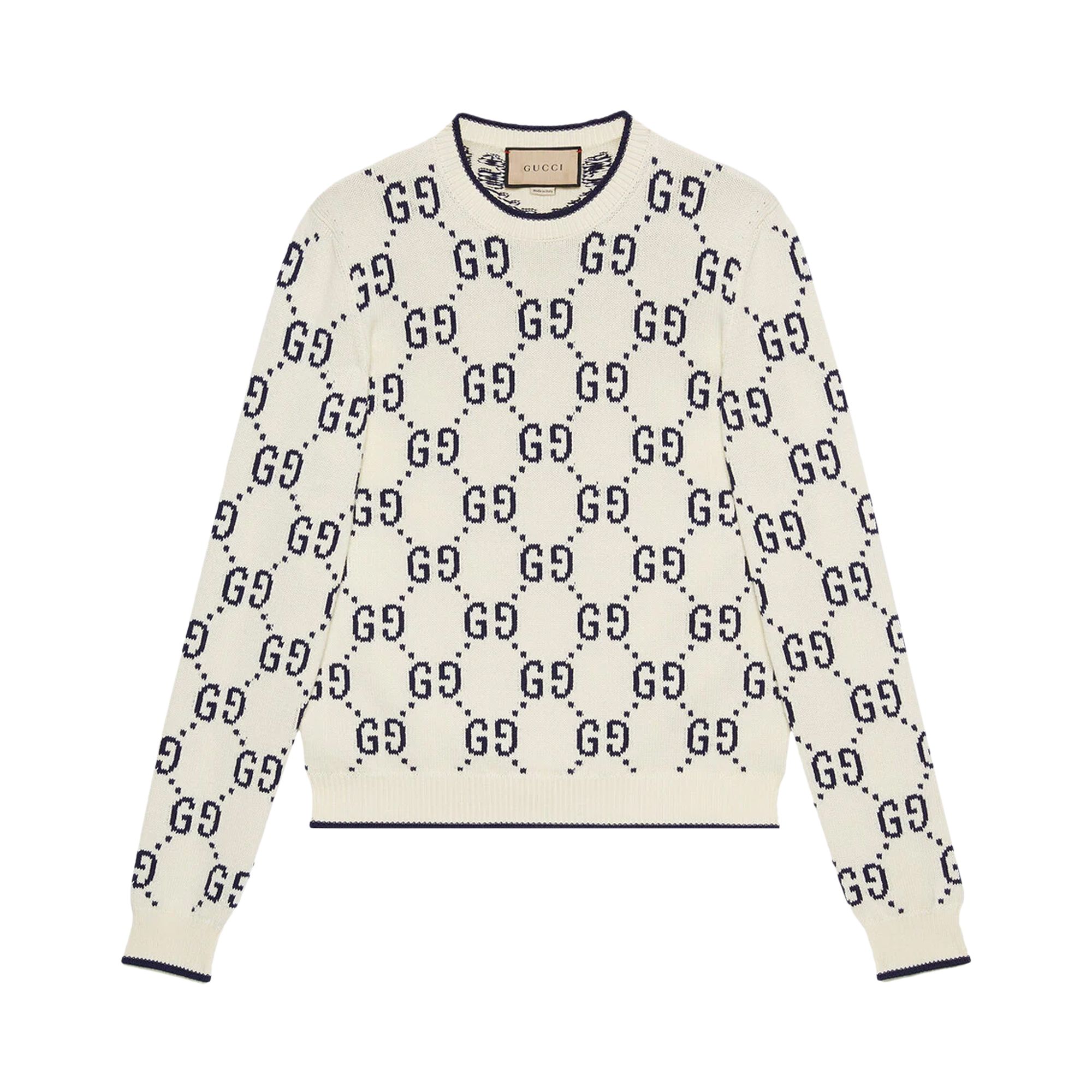 Gucci GG Knit Sweatshirt 'Ivory' | Cream | Men's Size S