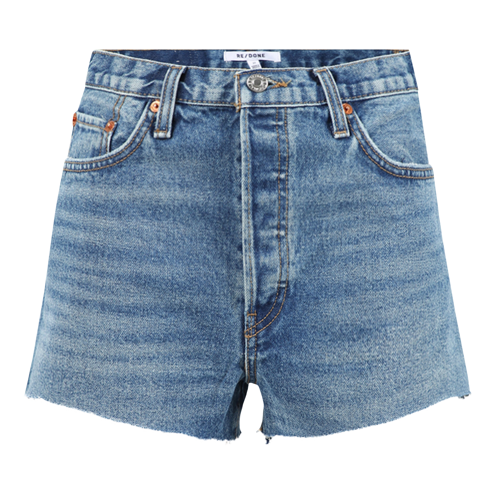 Pre-owned Re/done 70s High Rise Short 'arroyo Blue'