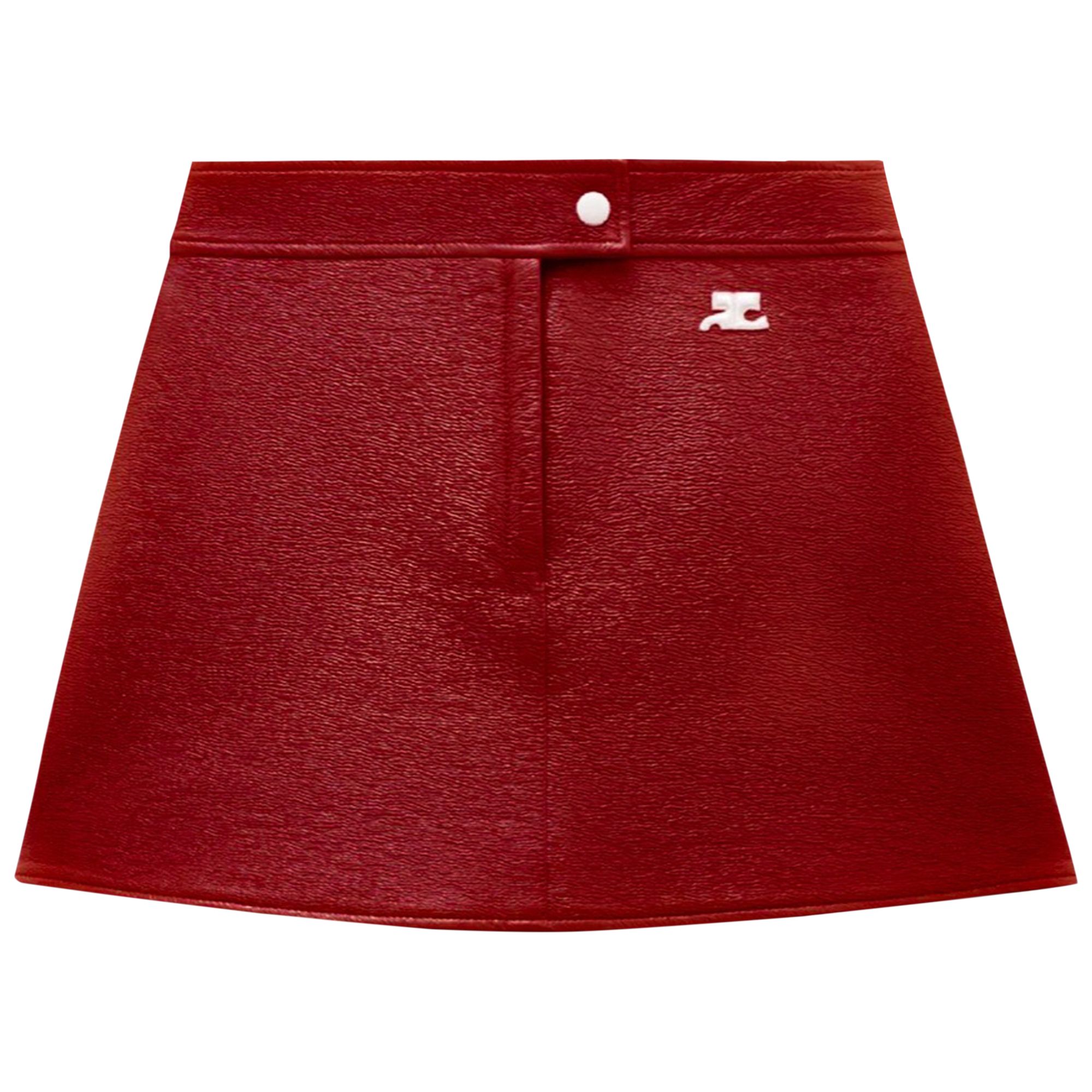 Courrèges Vinyl Mini Skirt 'Red' | Women's Size 36
