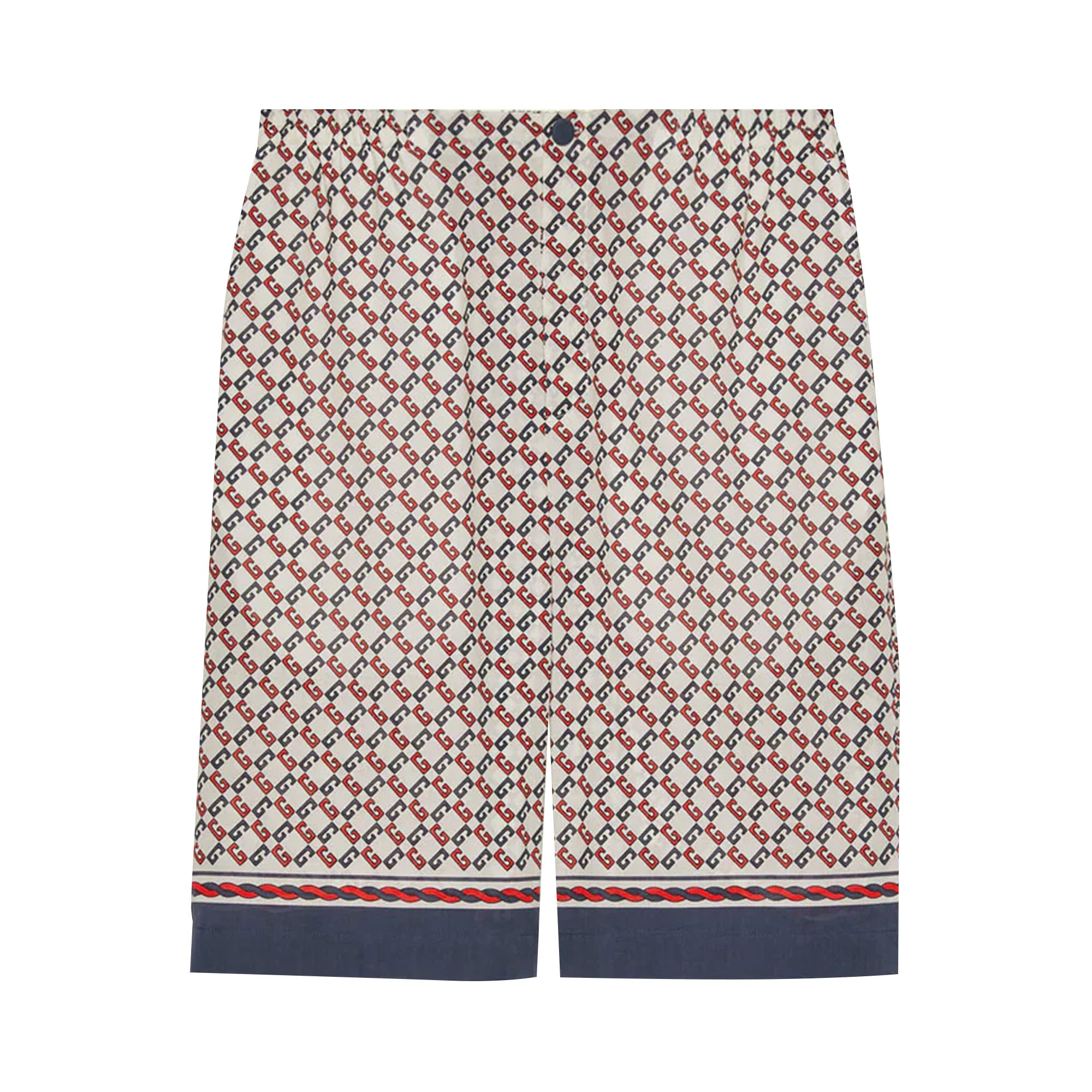 Pre-owned Gucci Geometric G Print Muslin Shorts 'ivory' | Cream | Men's Size 48 In White