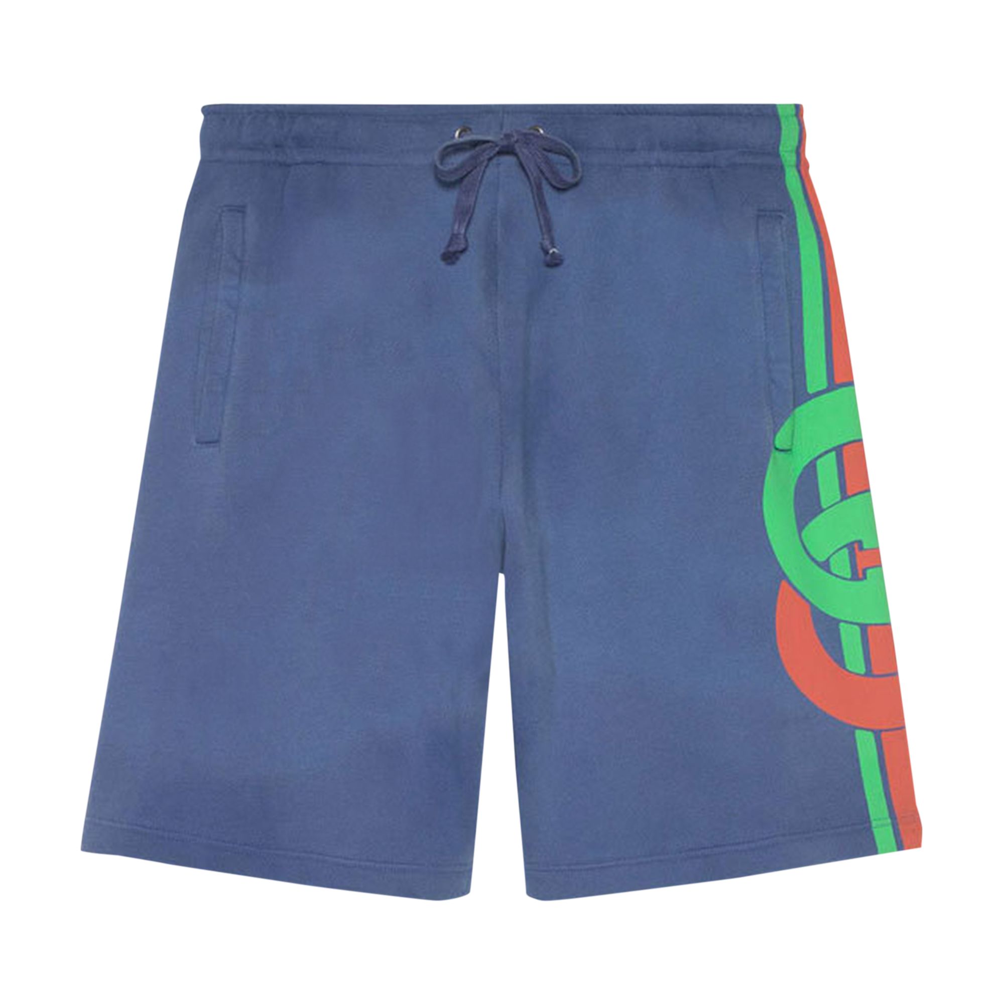 Gucci Cotton Logo Shorts 'Blue' | Men's Size M