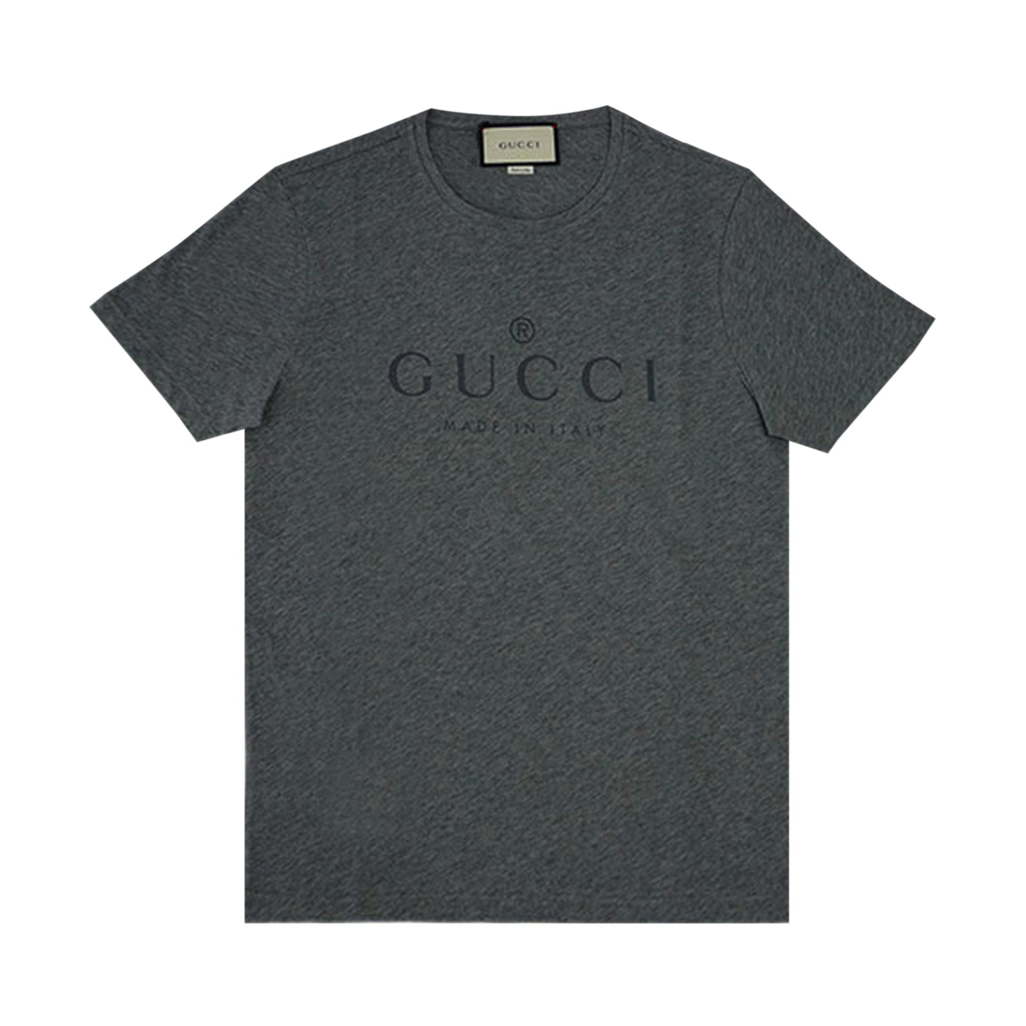 Gucci Logo Cotton T-Shirt 'Grey' | Men's Size 2XL